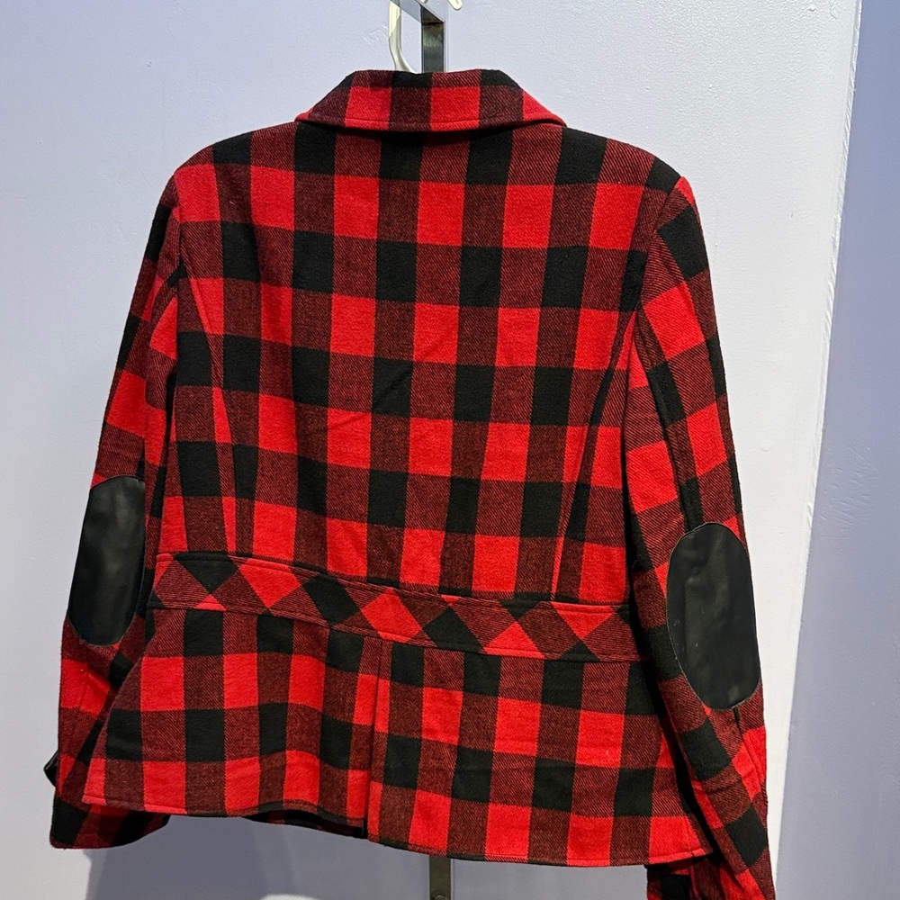 💚Relativity Women's Checkered Red and Black Blazer - Picture 2 of 5